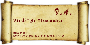 Virágh Alexandra névjegykártya