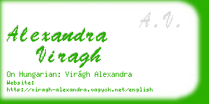 alexandra viragh business card