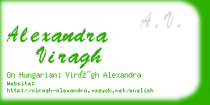 alexandra viragh business card